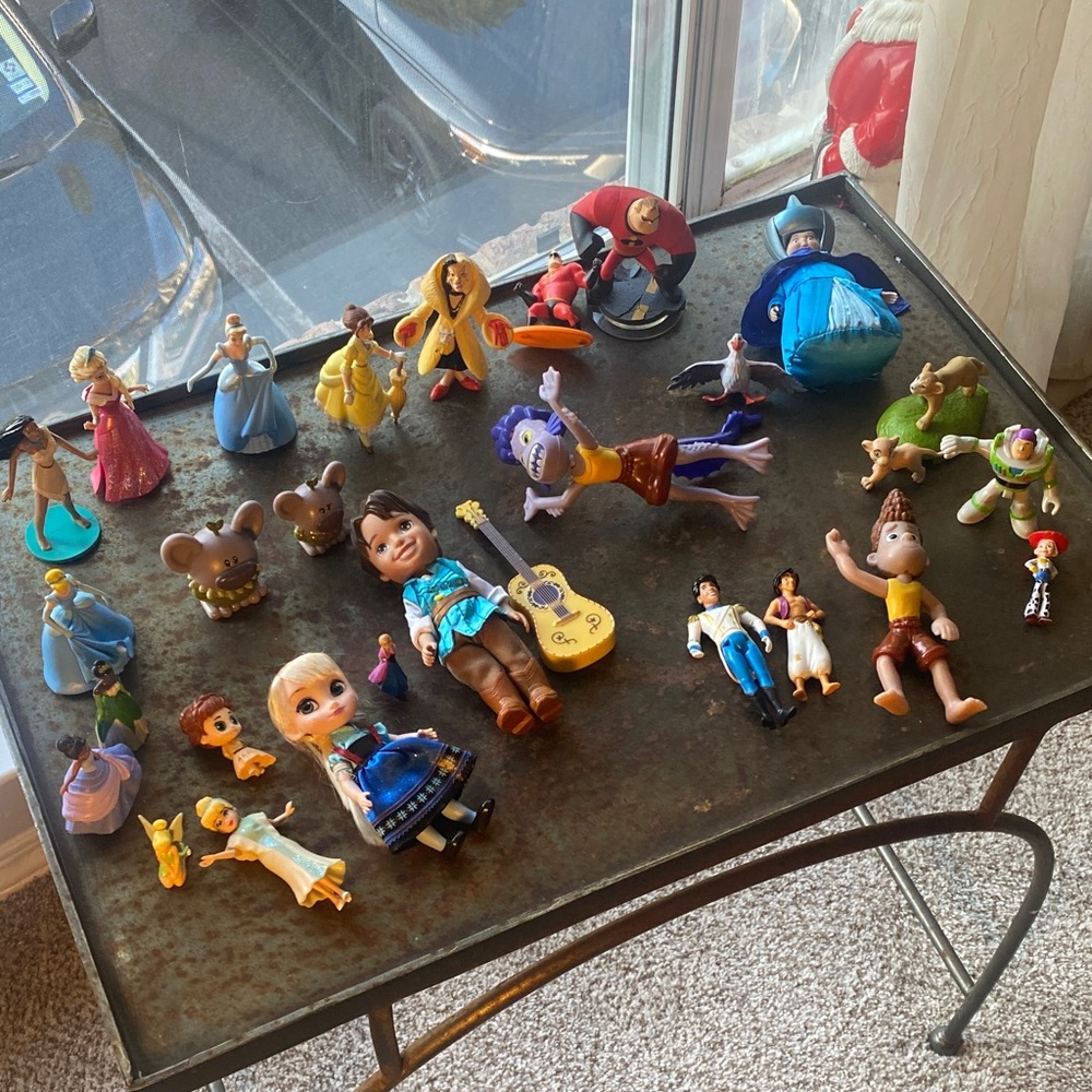 Disney Character Lot- Assorted Disney Characters- 28 Pieces, including Guitar
